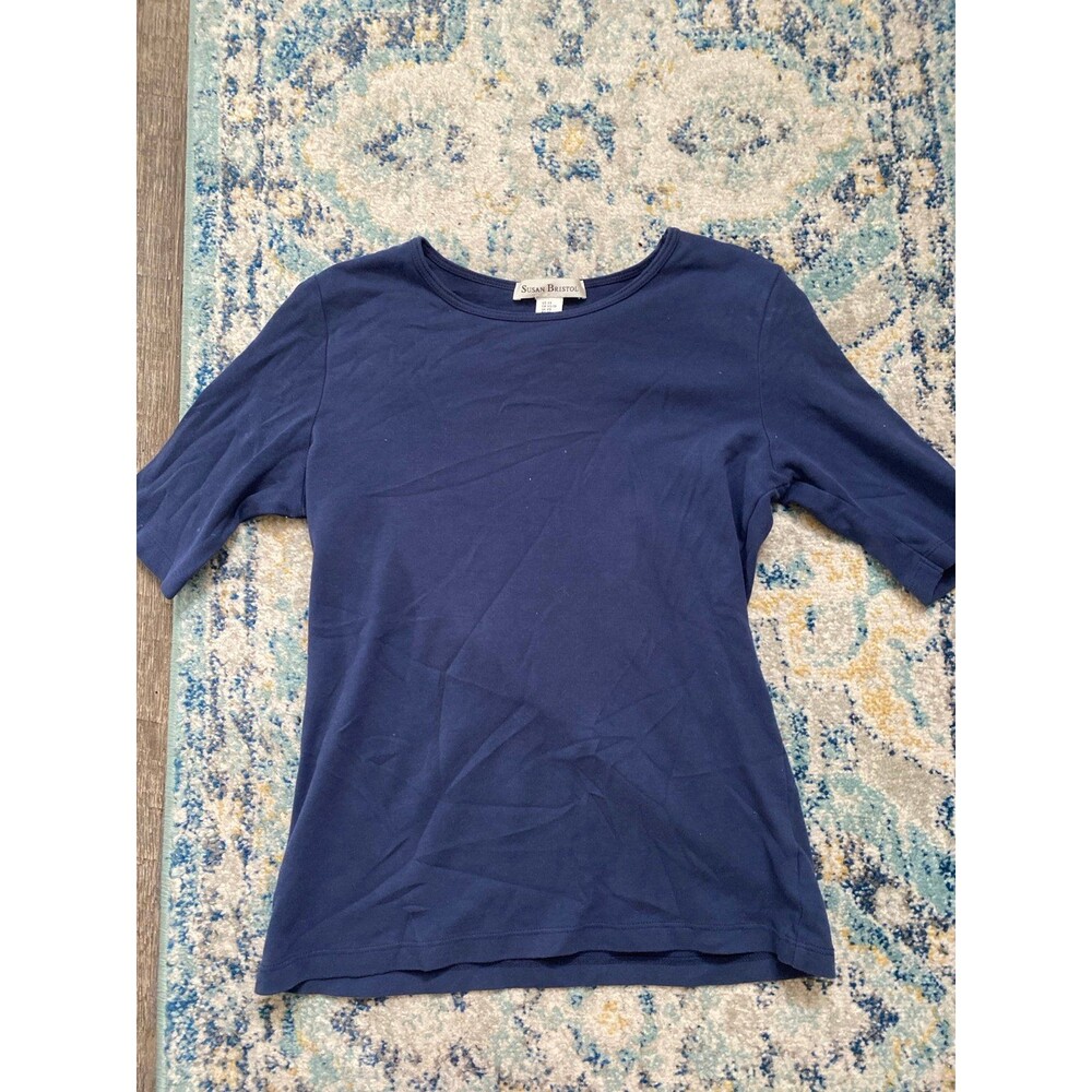 Navy blue short sleeve shirt